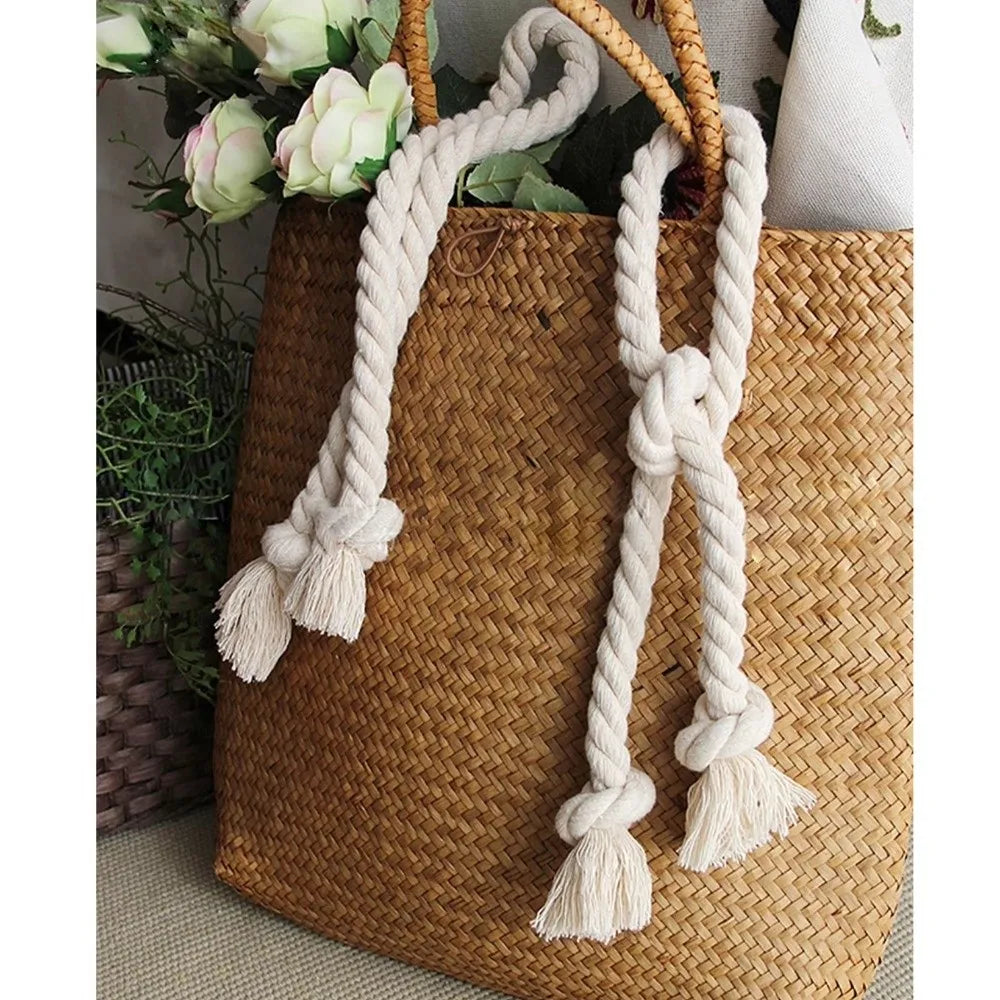 Nordic Cotton Rope Curtain Tiebacks – Woven 80cm Holdbacks