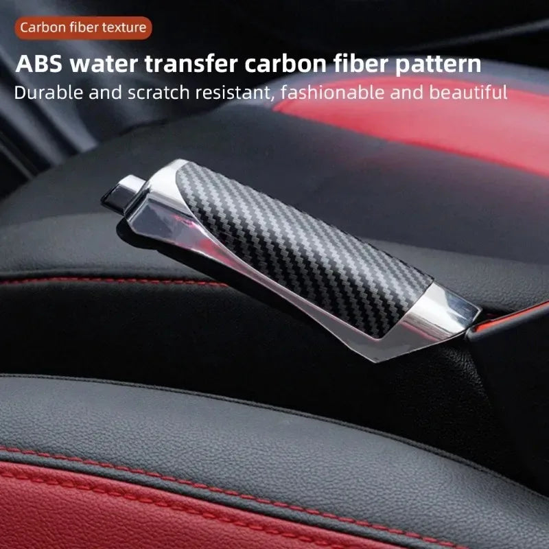 Universal Car Handbrake Cover – Carbon Fiber & Wood ABS