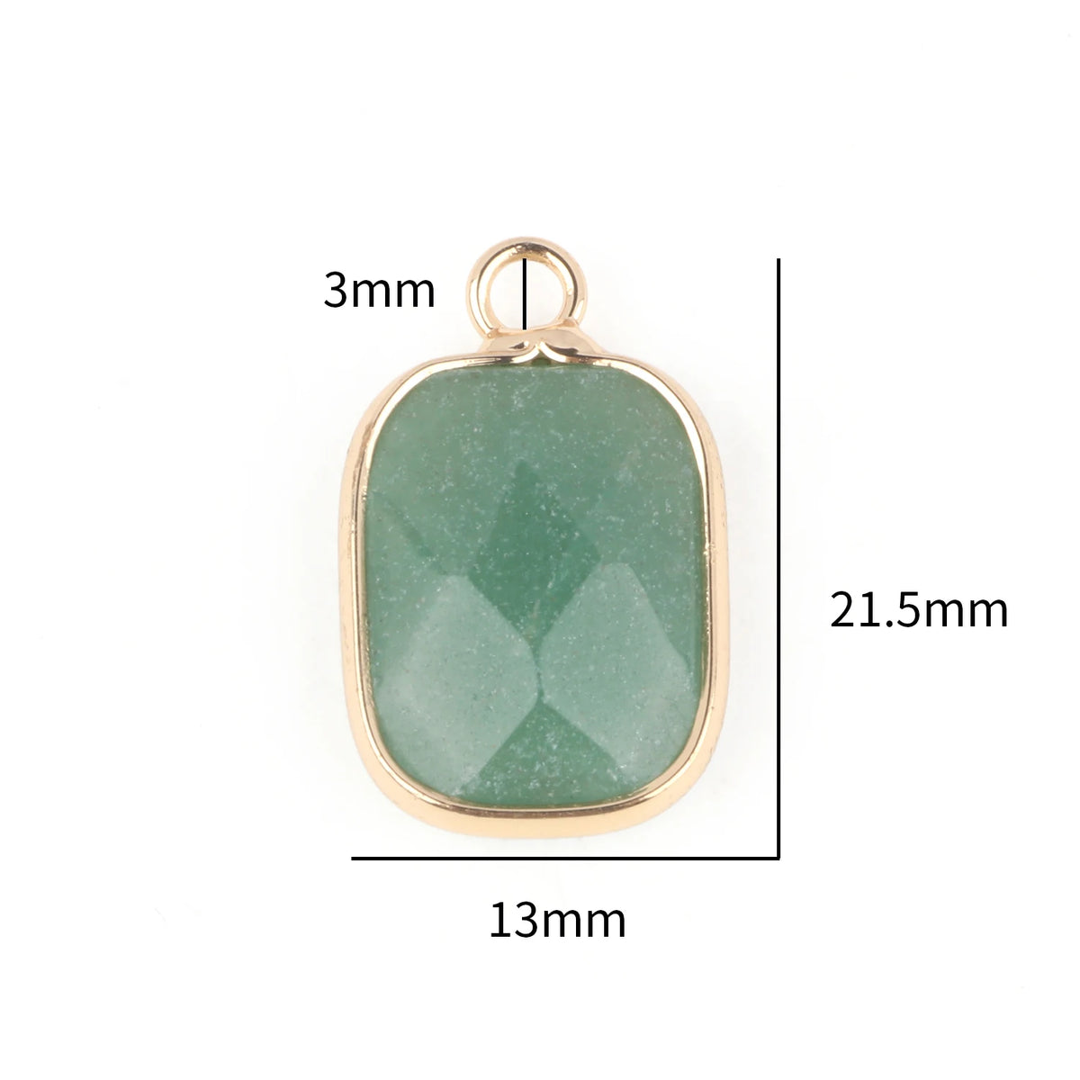 Natural Green Aventurine Stone Pendant Charm | DIY Jewelry