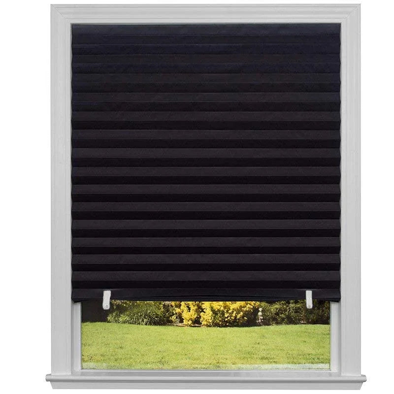 Self-Adhesive Pleated Blinds – No-Drill Folding Curtain 4 Colors
