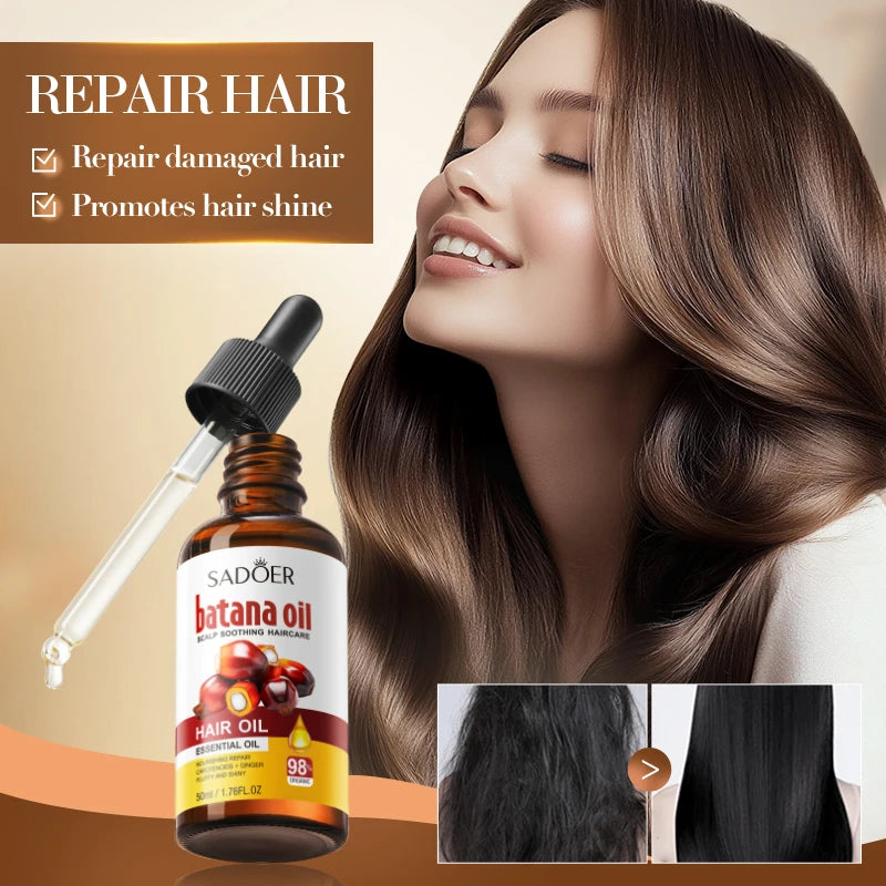 SADOER Batana Hair Oil 50ml – Nourishing Frizz Smooth Treatment