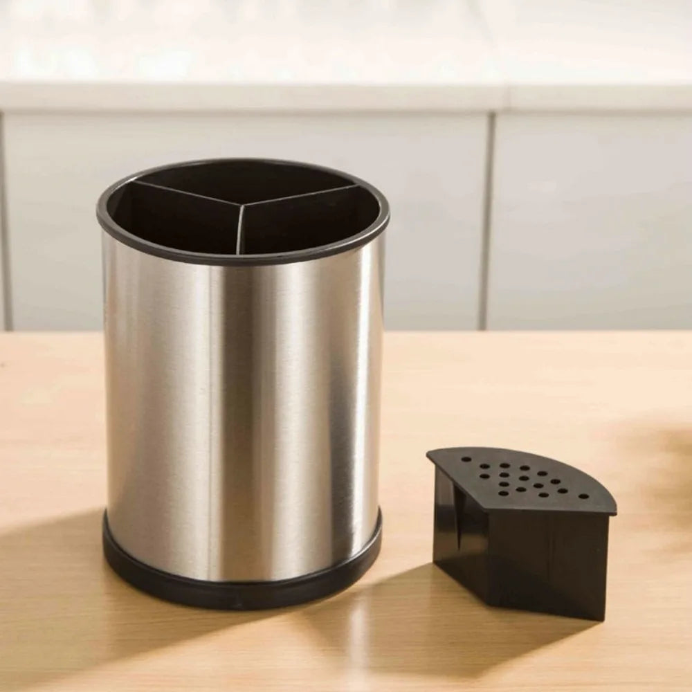 Stainless Steel Utensil Holder – Large Kitchen Organizer