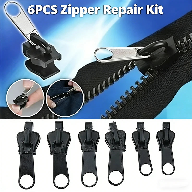 Universal Zipper Repair Kit – Instant Zip Slider Fix (6/12/24pcs)