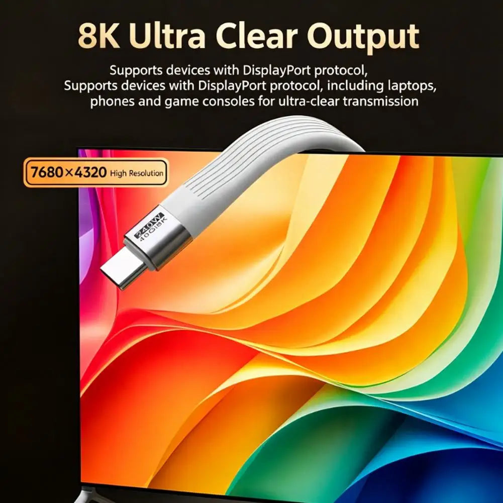 USB4 Keychain Cable 240W 40Gbps USB-C to USB-C | 8K Video