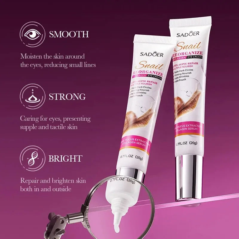 Snail Collagen Eye Cream – Firming & Brightening Eye Care