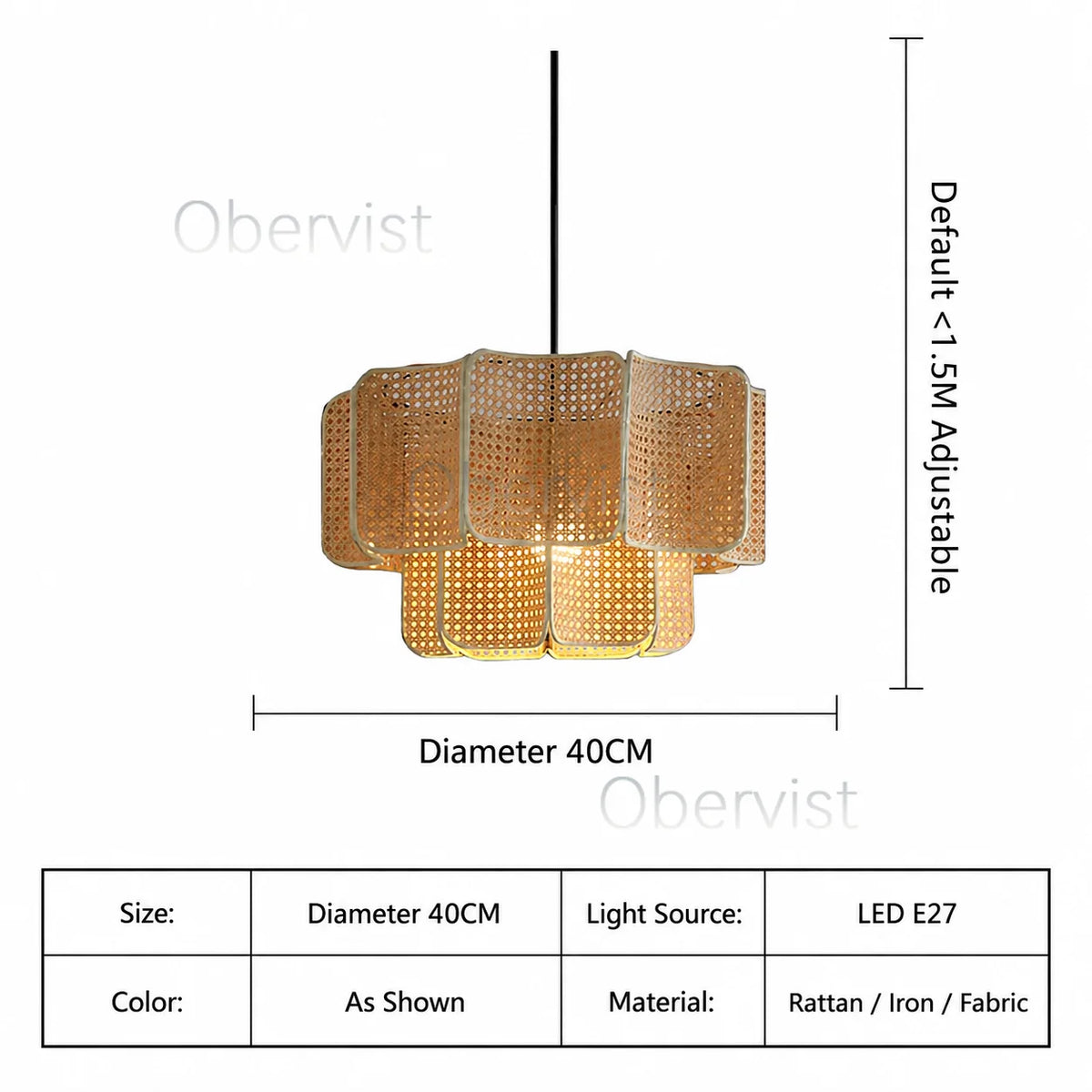 Wabi Sabi Rattan Pendant Light – Boho Hanging Ceiling Lamp