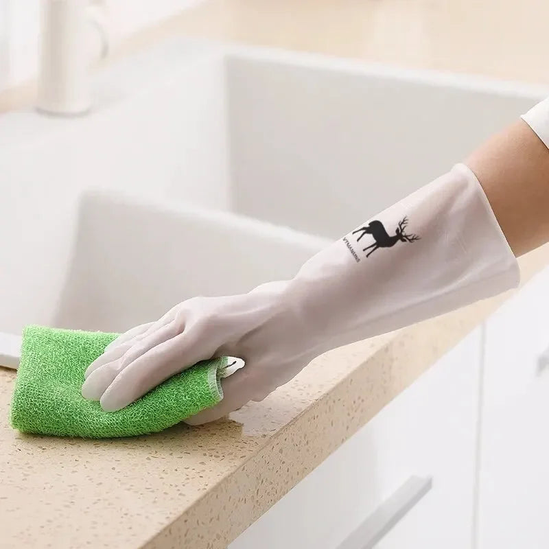 Waterproof PVC Cleaning Gloves – Durable Dishwashing Housework