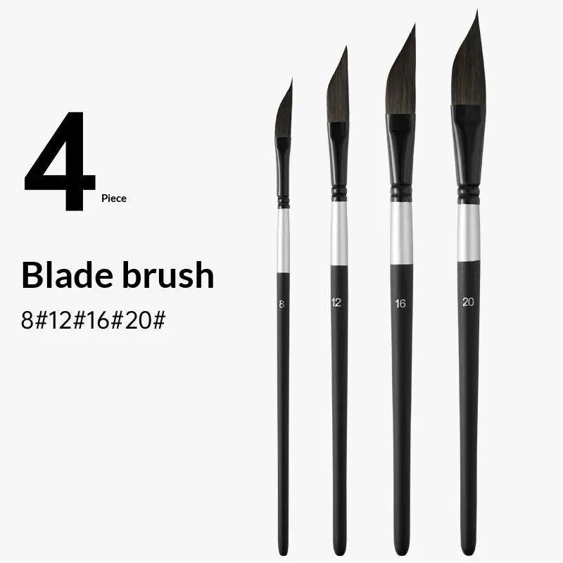 Knife-Shaped Watercolor Paint Brushes – Nylon Hair Art Set