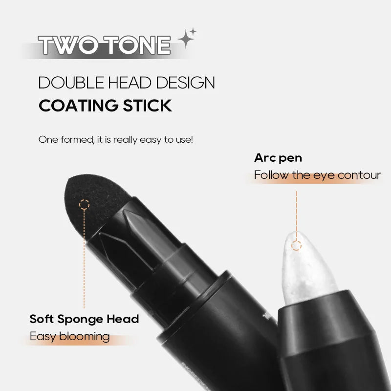 Pearlescent Shimmer Eyeshadow Pencil – Black & Grey Highlight Pen