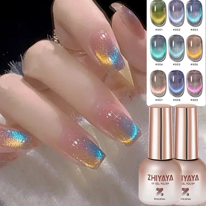 Handaiyan Black Cat Eye Magnetic Gel Nail Polish – 8ml