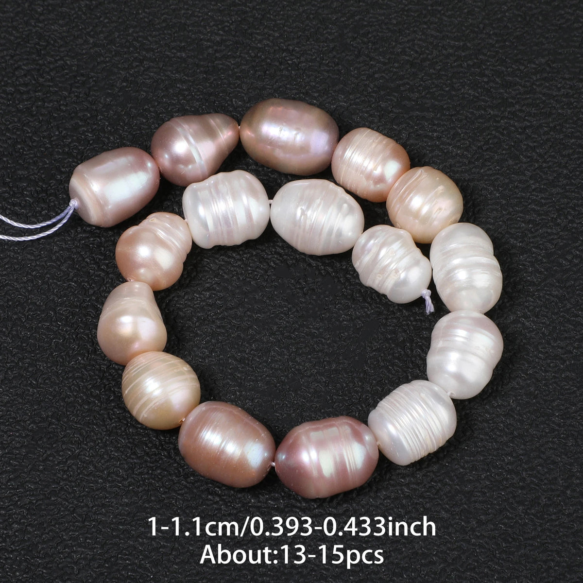 Natural Freshwater Pearl Loose Beads – Pink White Purple Rice Shape