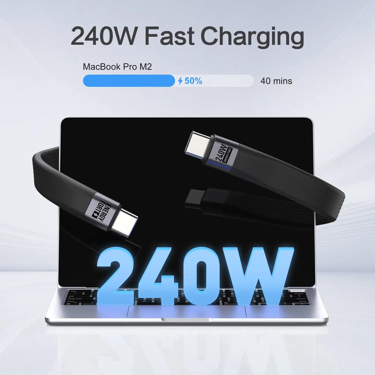 USB4 Keychain Cable 240W Fast Charging 40Gbps USB-C to C