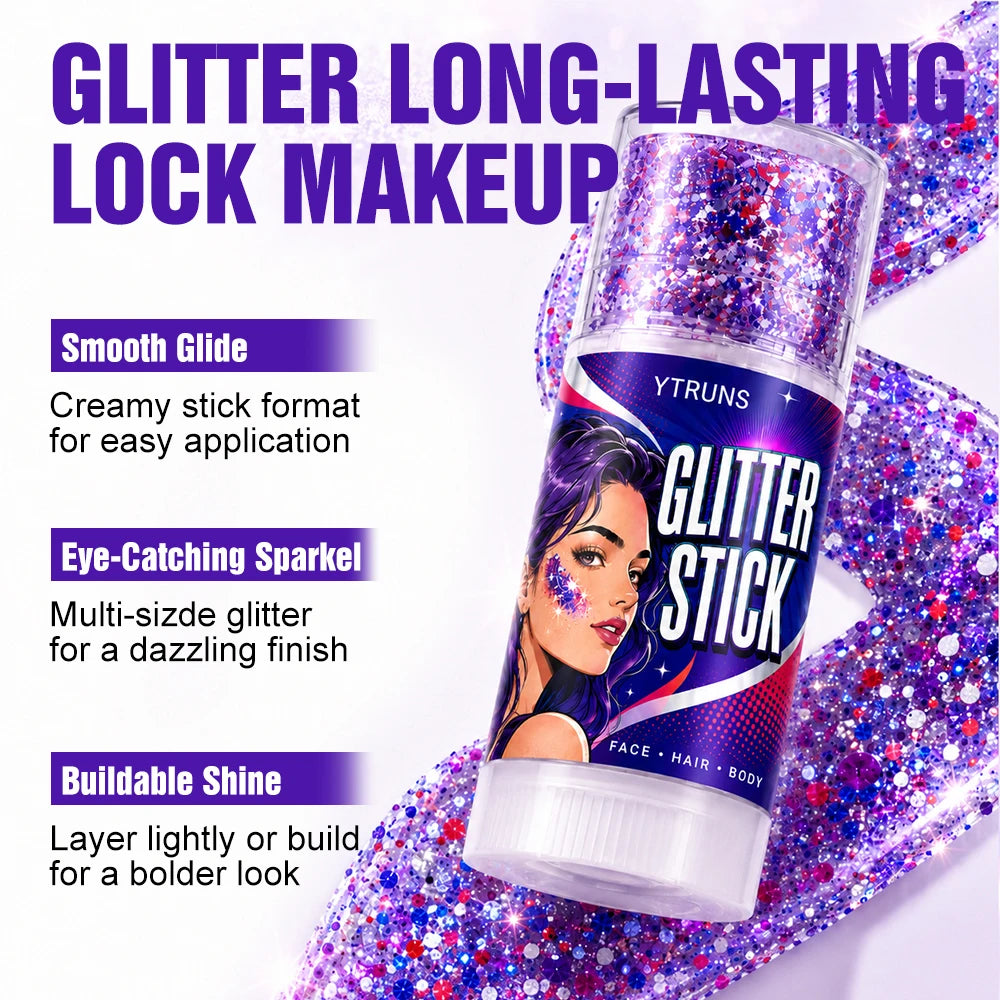 Holographic Glitter Gel Stick – Face & Body Glitter for Festivals