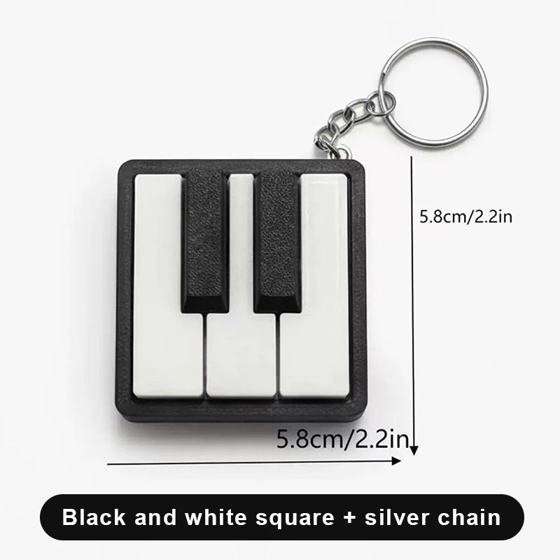 Mini Piano Keyboard Fidget Clicker Keychain – 3D Printed PLA