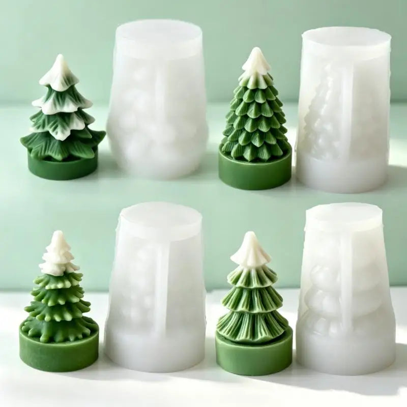 Mini Christmas Tree Silicone Mold – DIY Candle Soap Resin Craft