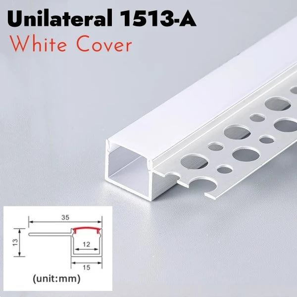 Recessed LED Aluminum Channel Profile Black Diffuser | Khelse