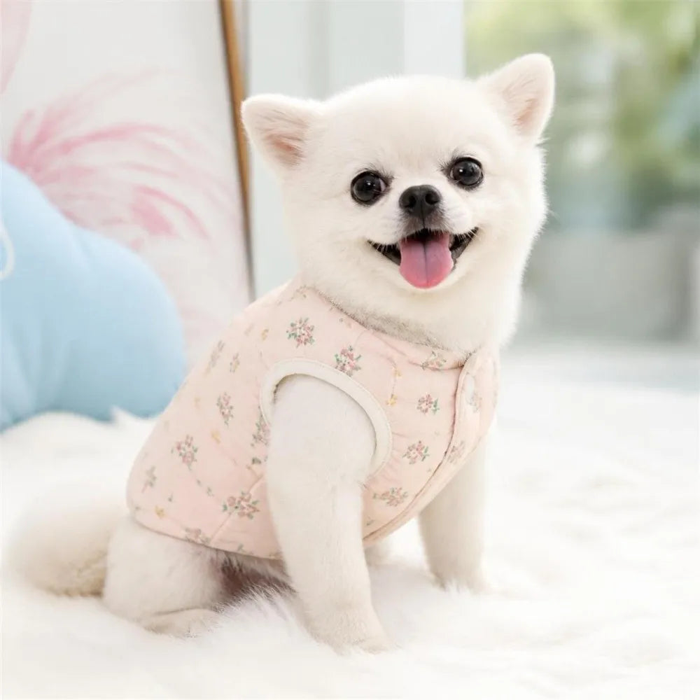 Padded Dog Winter Jacket – Windproof Bodysuit for Small Dogs