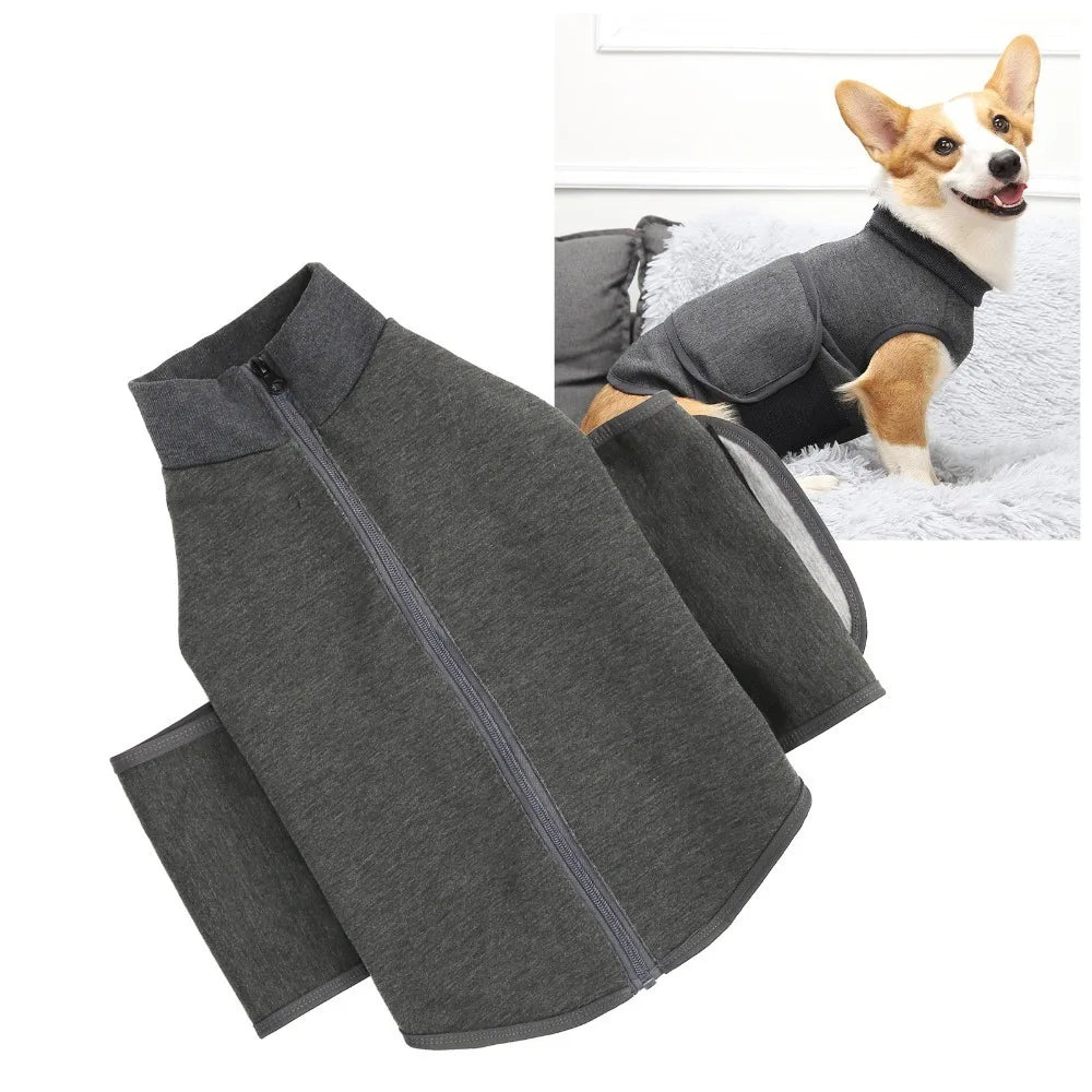 Soft Dog Calming Vest – Adjustable Anxiety Wrap Shirt