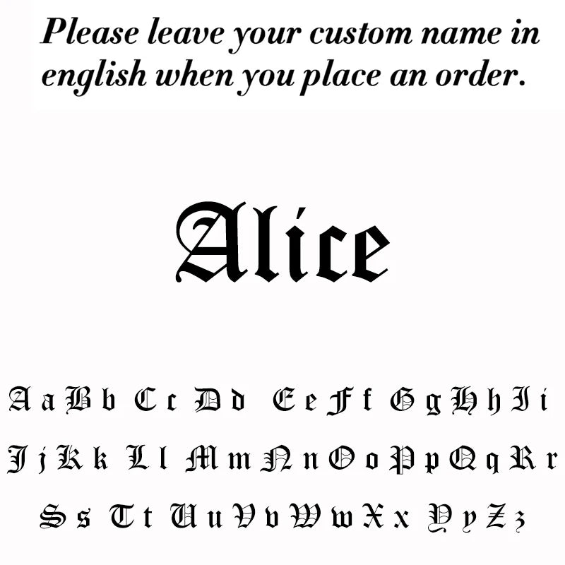 Custom Name Pendant Necklace – 18K Gold Plated Stainless Steel