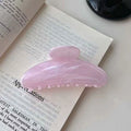 French Vintage Marble Shark Hair Claw Clip for Women