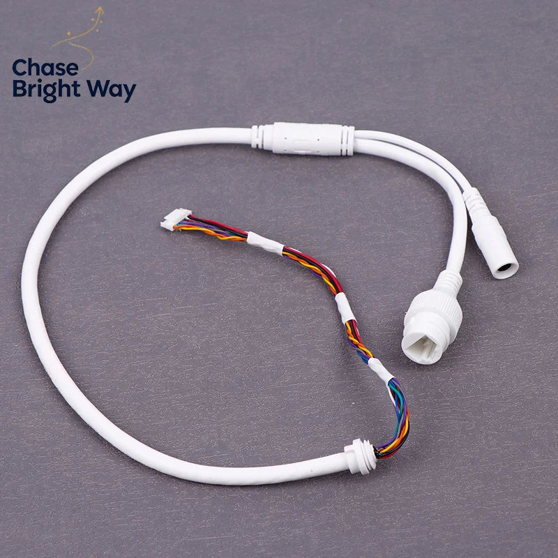 IP Camera Tail Cable 10-Pin PoE RJ45 Ethernet LAN Cable 65cm