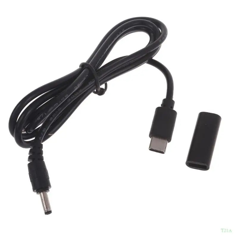 USB-C to 3.5x1.35mm 12V DC Power Cable – LED, Router, 1m