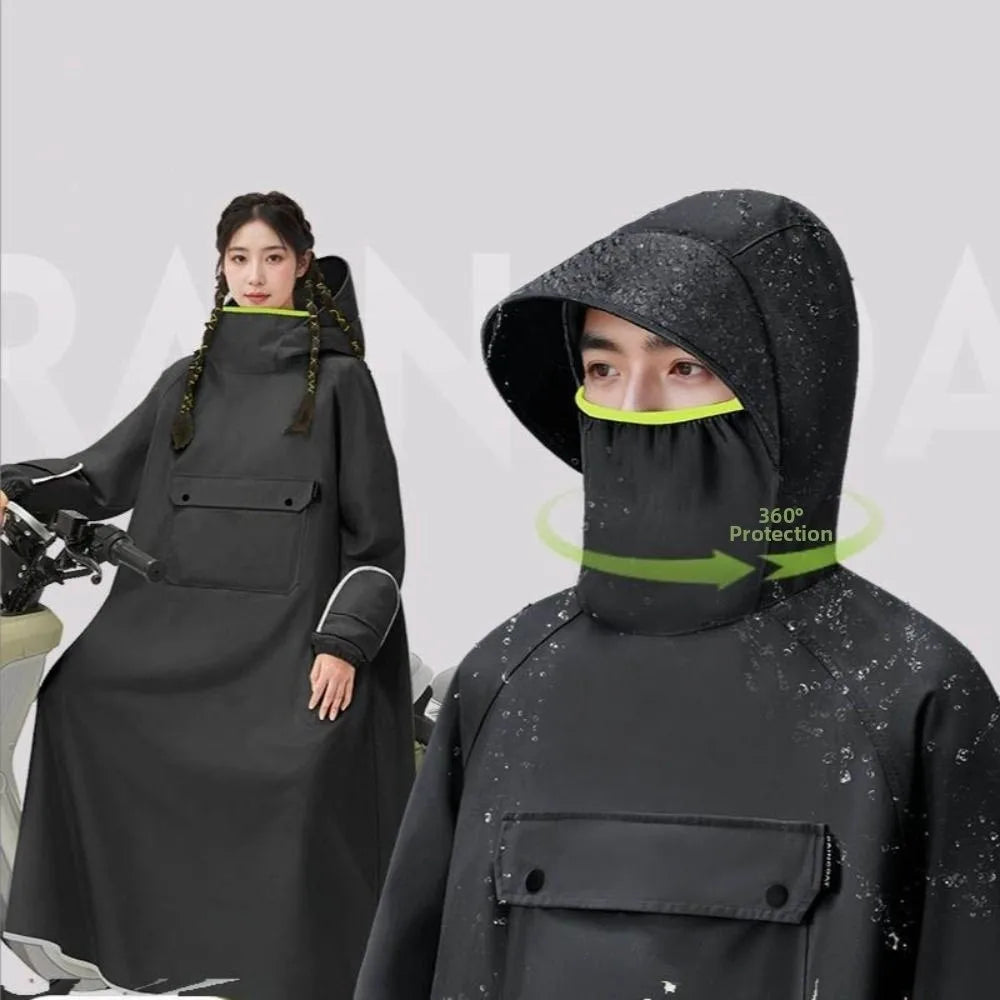 Waterproof Hooded Rain Poncho – Oxford Cloth Cycling Raincoat