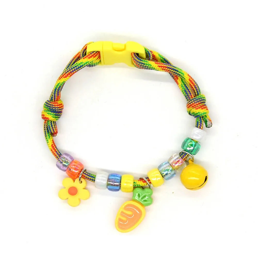 Colorful Braided Cat Collar with Bells – Adjustable Fit