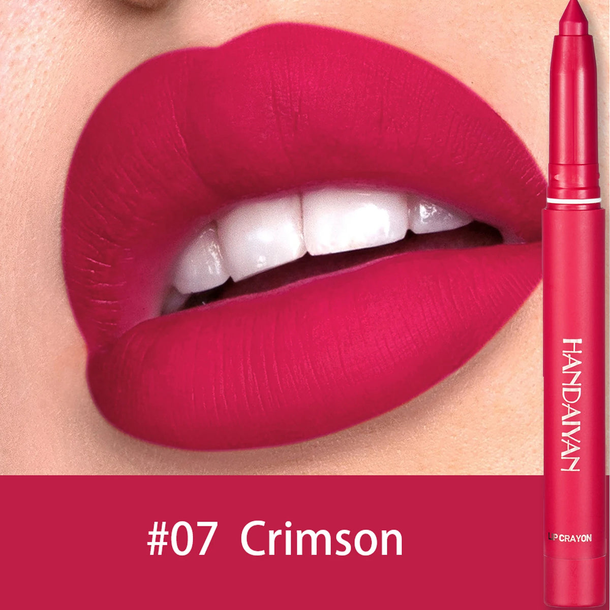 Waterproof Matte Lip Liner Pencil – 12 Shades | Long-Lasting