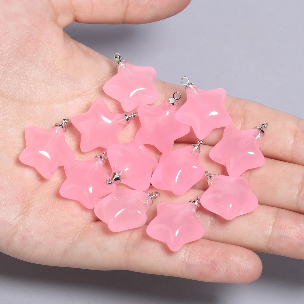 Resin Star Charms Candy Color DIY Jewelry Pendants – 10pcs