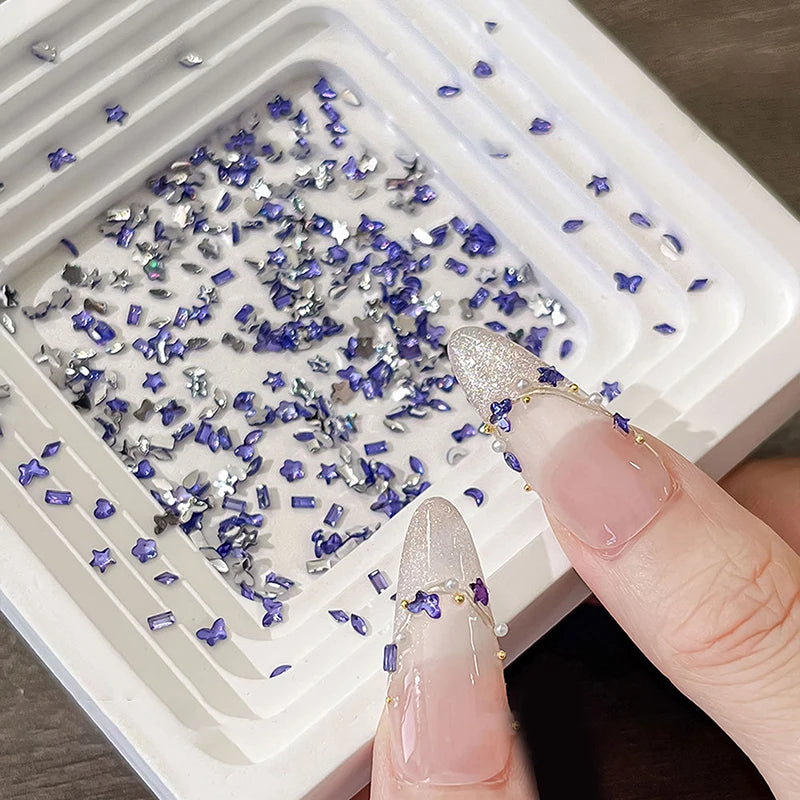 1440Pcs Resin Rhinestone Nail Charms – Flat Back Gem Set