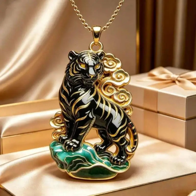 Nine Tailed Fox Enamel Pendant Necklace | Chinese Mythology