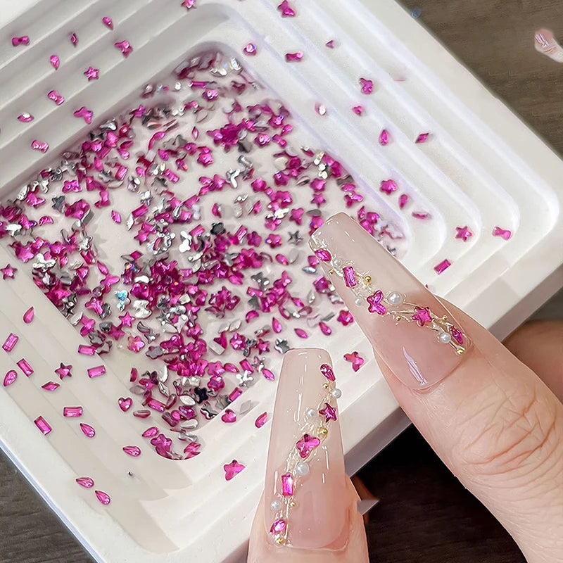 1440Pcs Resin Rhinestone Nail Charms – Flat Back Gem Set