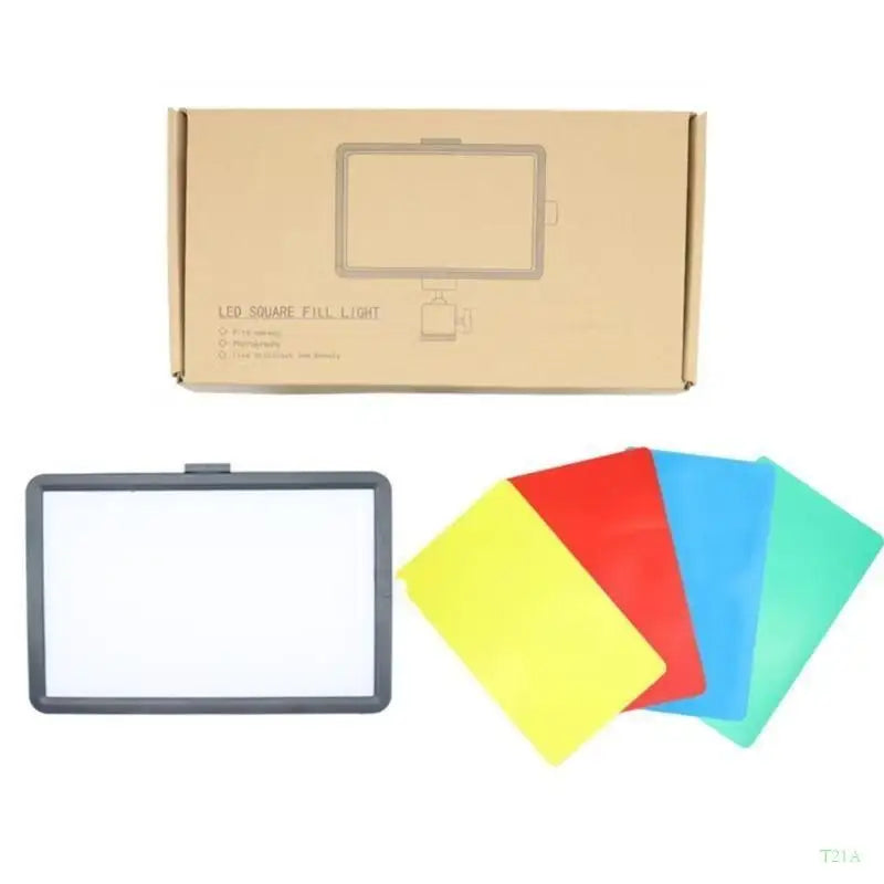 T21A Dimmable USB LED Video Light with Tripod & Color Filters