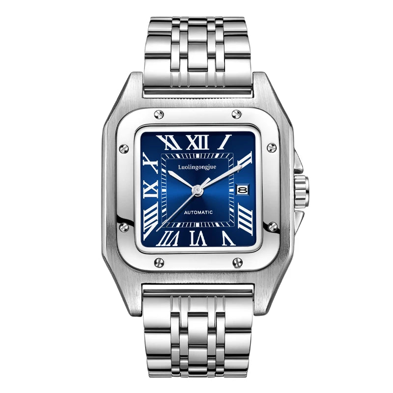 Square Skeleton Automatic Men's Watch | LUOLINGONGJUE Tank