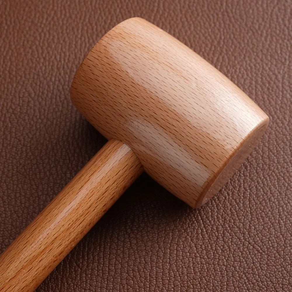 Solid Beech Wood Mallet – Leather Craft & Woodworking Tool
