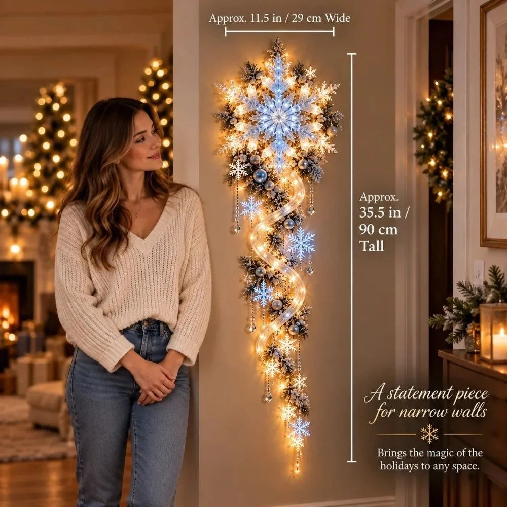 Giant LED Snowflake Light – Christmas Wall Hanging Decoration
