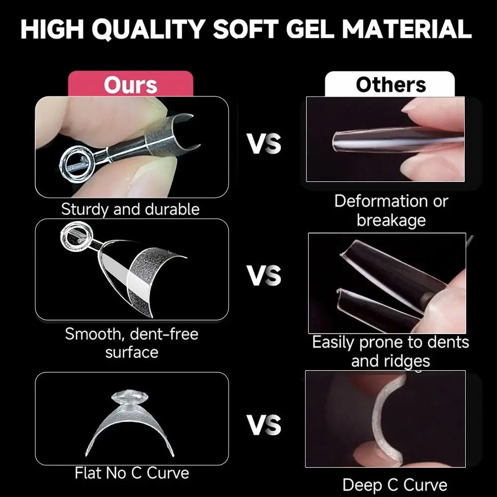 XXS XS Extra Short False Nail Tips – 120/240/500 Pcs Gelly Set