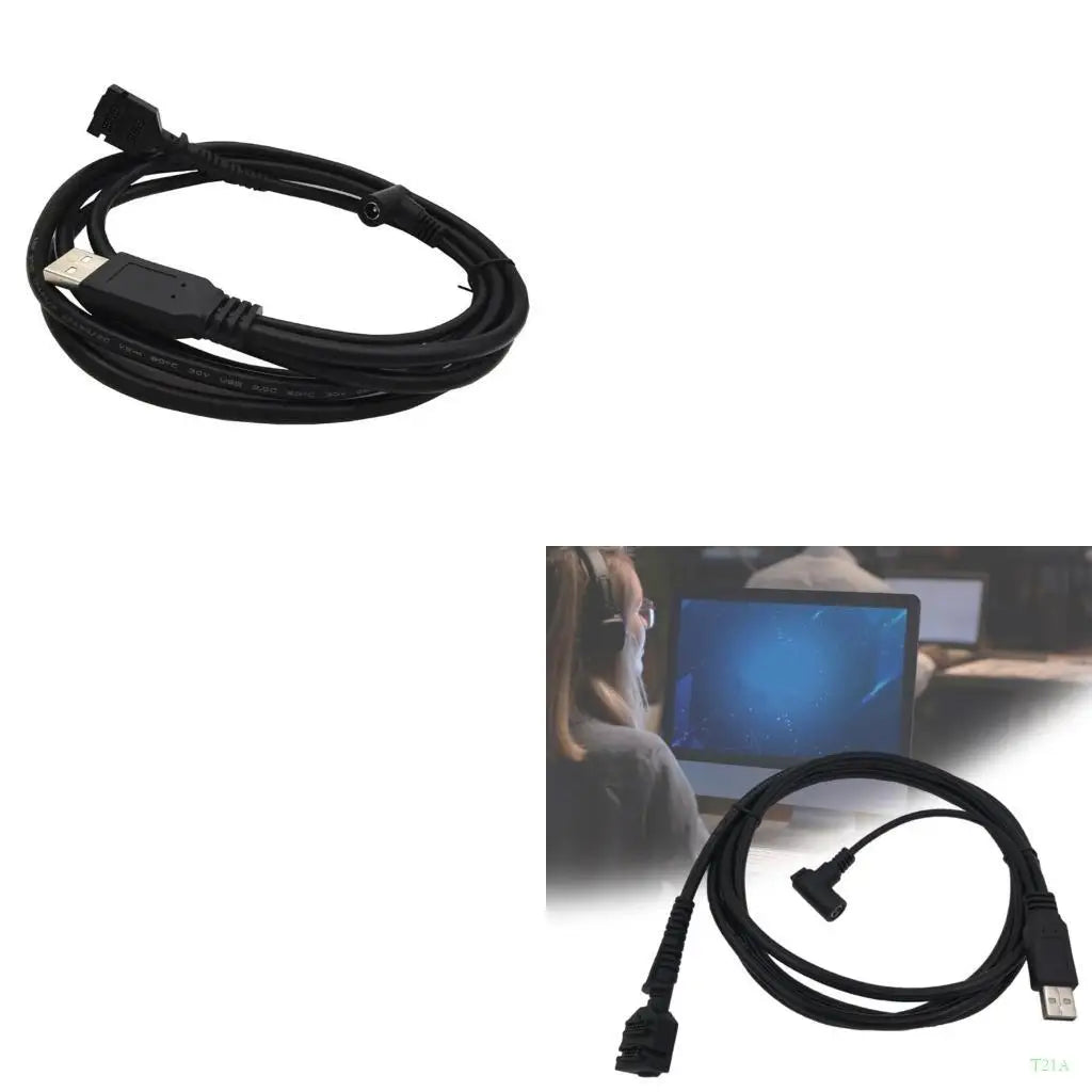 Verifone VX805 VX820 Double 14-Pin IDC DC5521 to USB 2.0 Cable