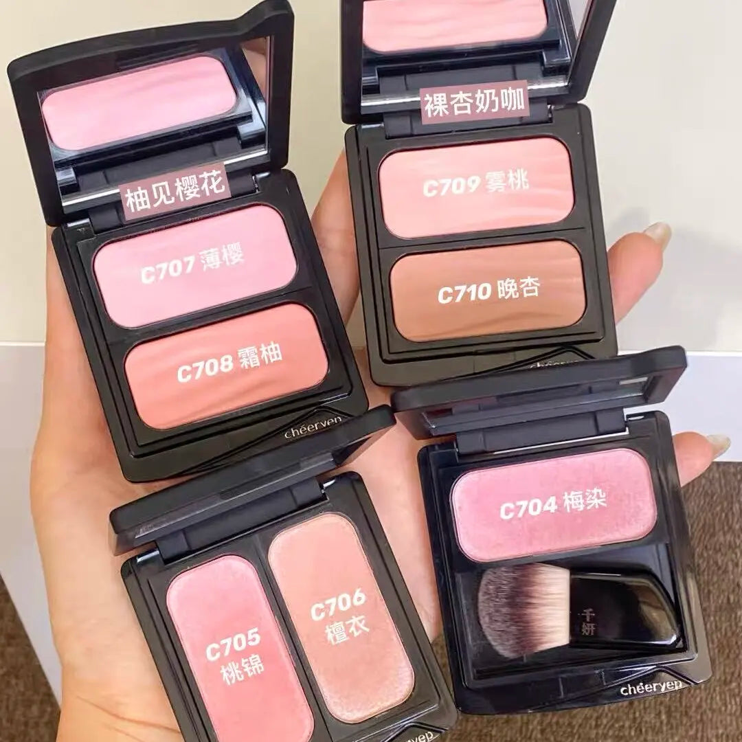 Spring Blooms Baked Blush & Highlighter Palette – Long-Lasting
