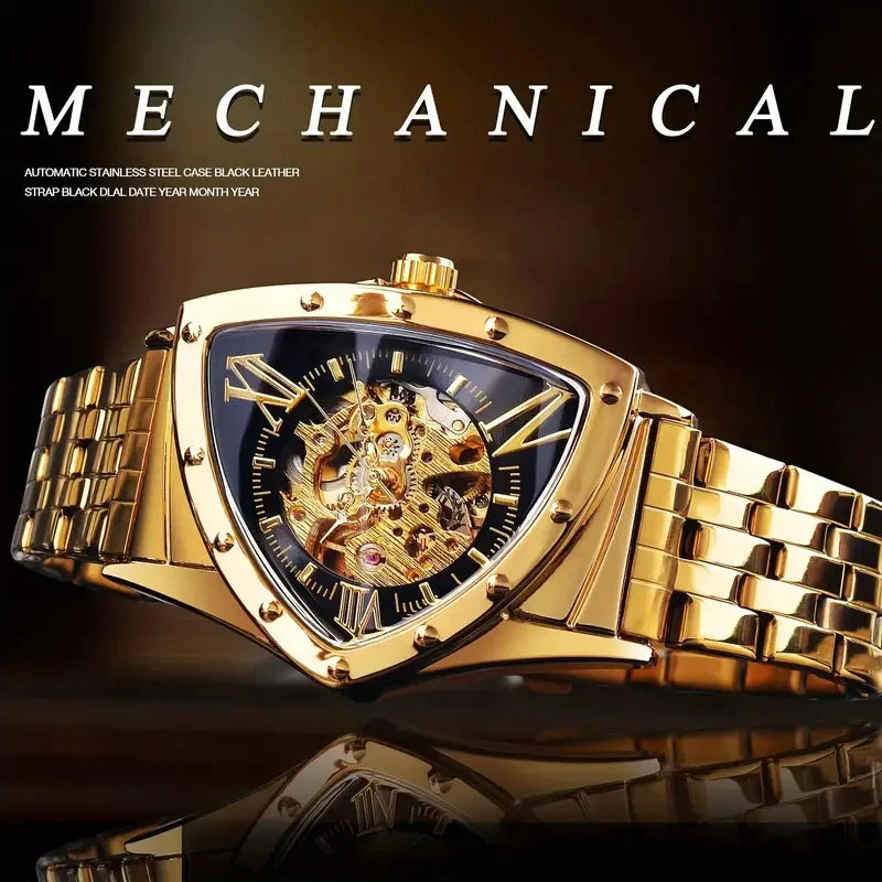 Triangle Automatic Mechanical Watch – Luxury Men's Timepiece