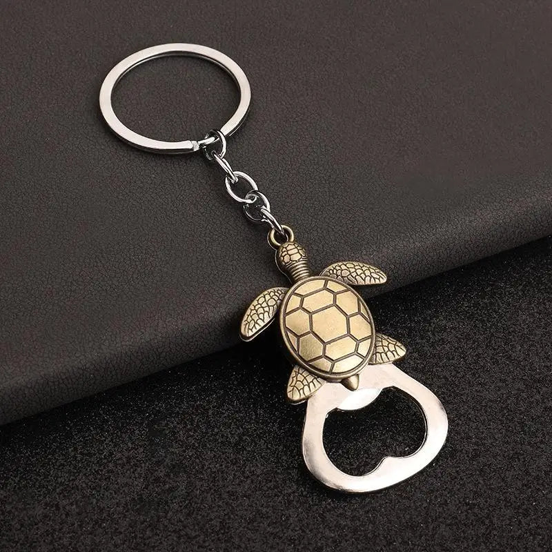 Vintage Animal Keychain Bottle Opener – Wolf Lion Turtle Frog
