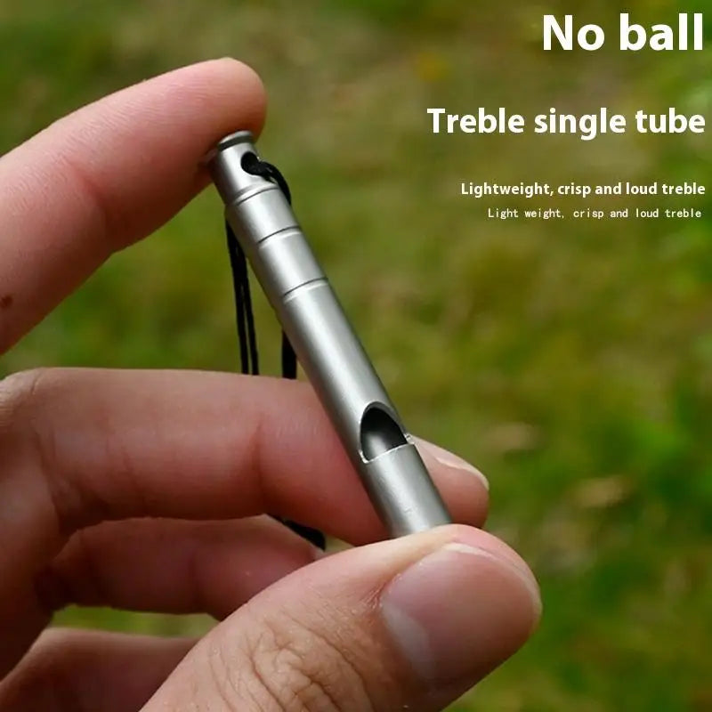 Titanium Alloy Emergency Survival Whistle with Cord | 120dB