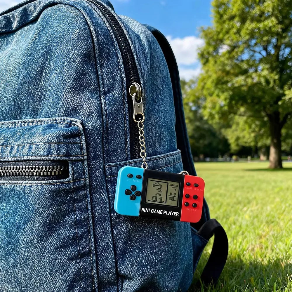 Mini Tetris Game Keychain – Classic Handheld Electronic Console