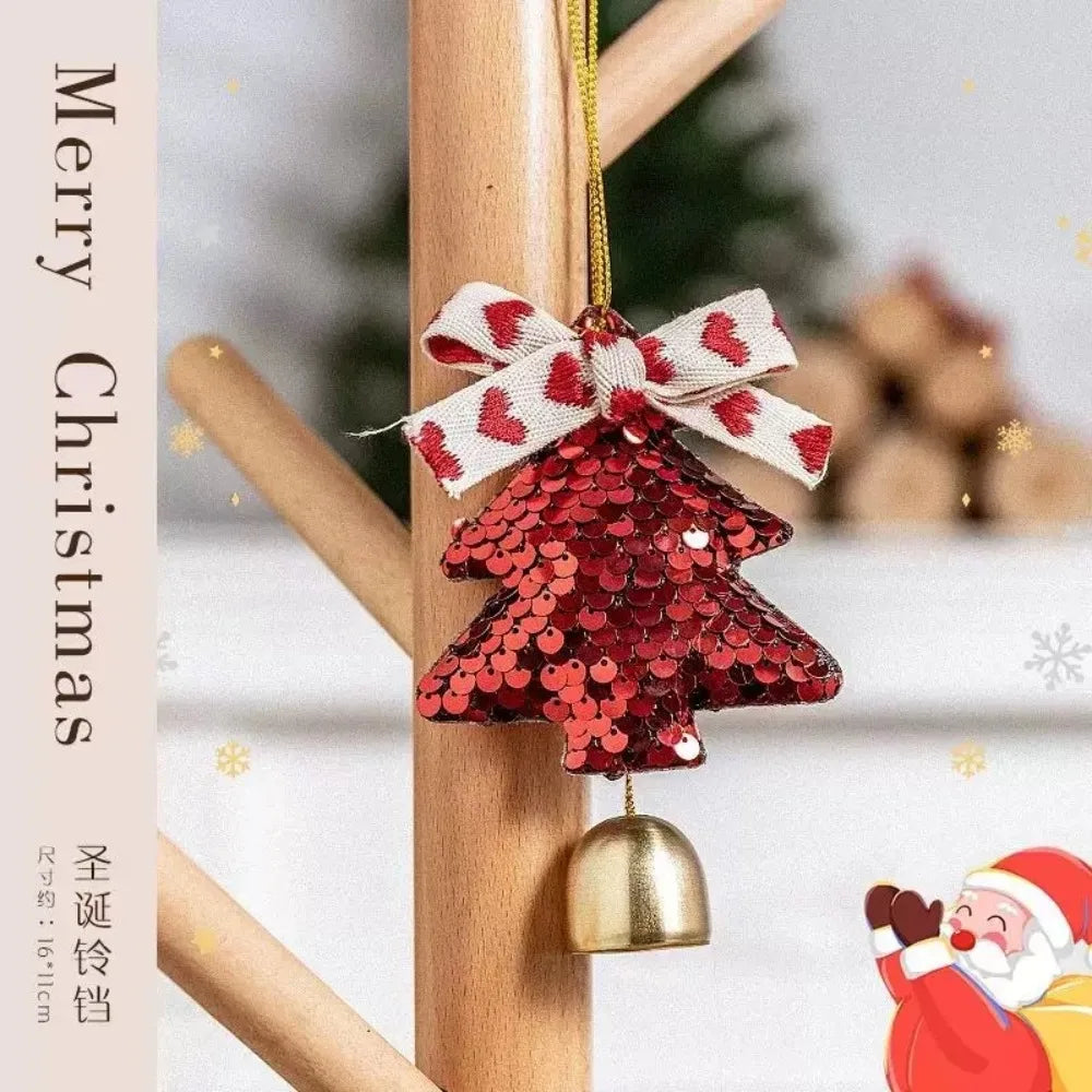 Plush Christmas Bell Pendant – Cute Festive Tree Ornament