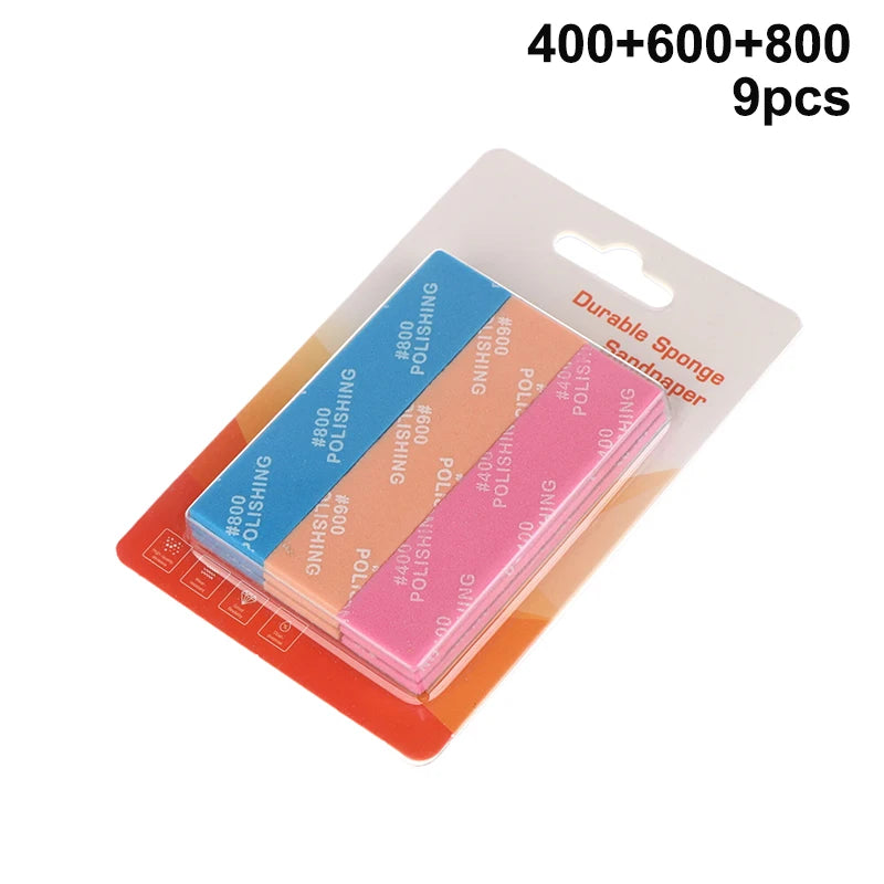 9-Pack Semi-Rigid Sanding Sticks | Multi-Grit Model Polish Kit