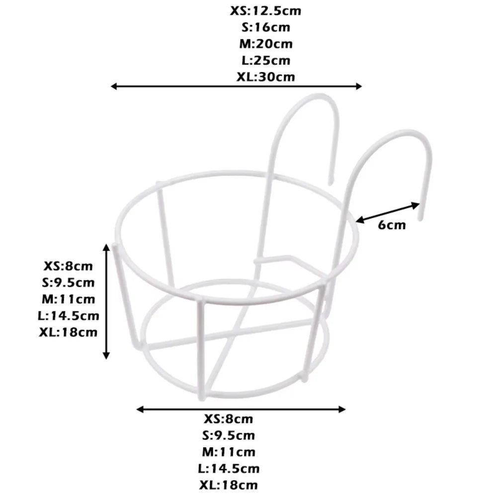 Iron Wall-Mounted Flower Pot Hanging Bracket | Balcony Stand