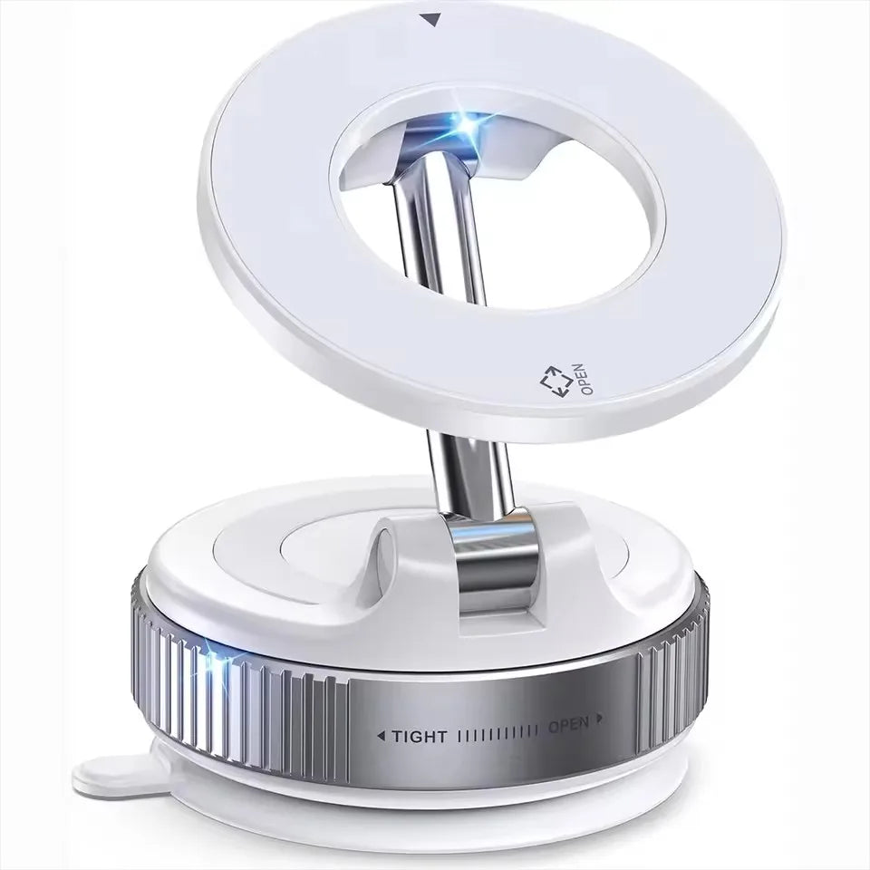 Magnetic Car Phone Mount – 360° Foldable Vacuum Suction Holder