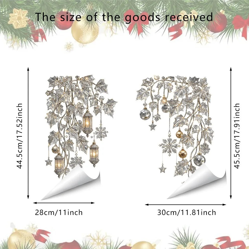 Christmas Window Decals – Snowman, Vines & Holiday Stickers