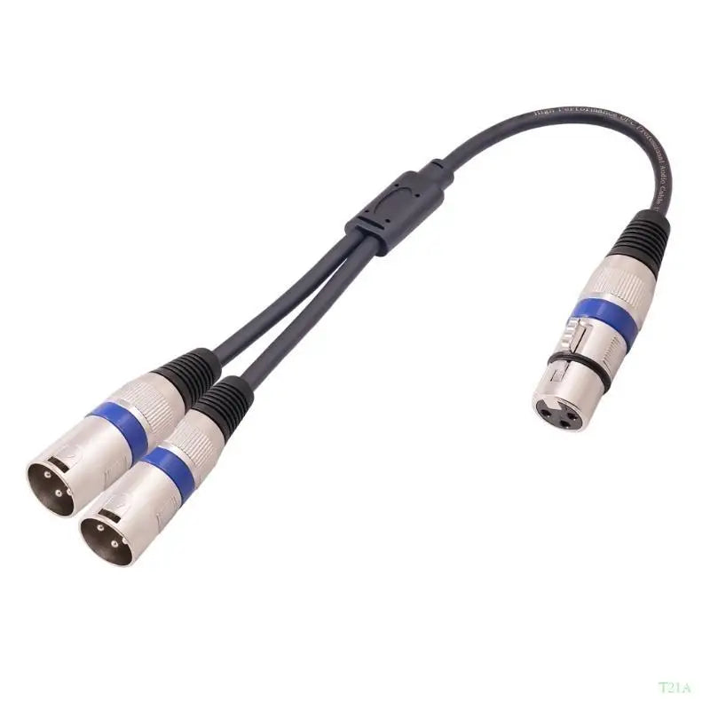 3-Pin XLR Female to Dual XLR Male Y Splitter Cable 0.5M